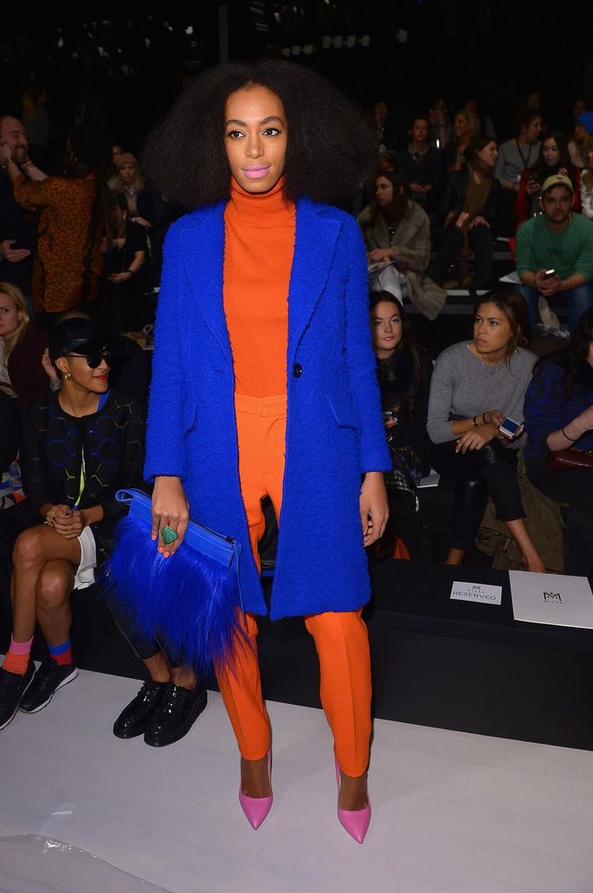 No one can wear these three colours together quite like Solange!