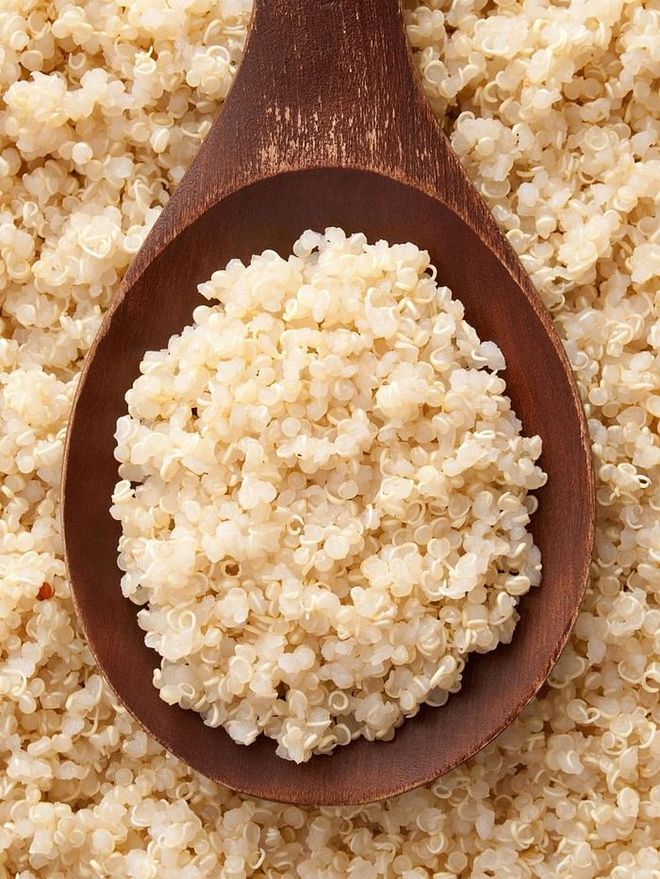 It's a better alternative to bread, thanks to its high protein and fibre count, but quinoa still has around 39 grams of carbohydrates in a cup. Photo: Photografiabasica