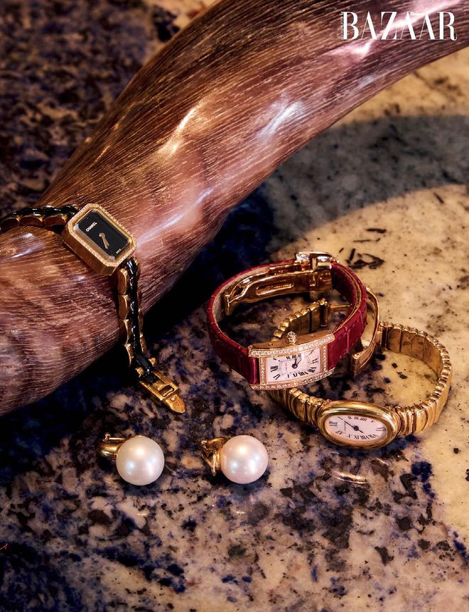 Her collection of mini watches includes a Première watch by Chanel and pieces by Cartier. Photo: Lawrence Teo
