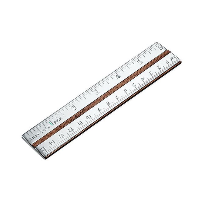 Everyday Objects ruler in sterling silver and American walnut