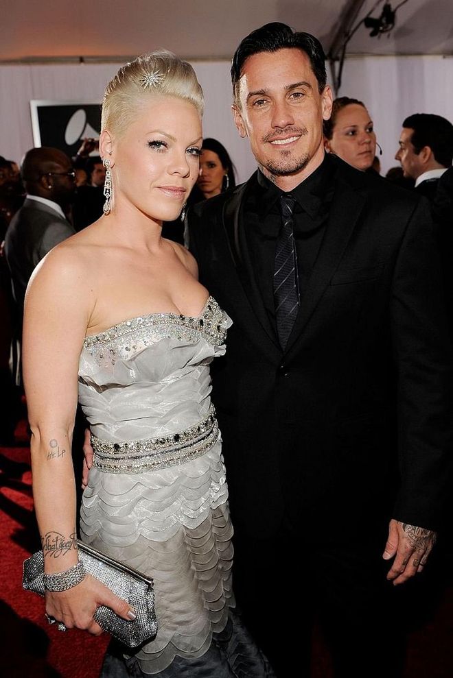 Pink and BMX biker Carey Hart began dating in 2001 and got engaged in 2005. They married in 2006, but separated in 2008. They reconciled in 2009 and have since had two children together.
