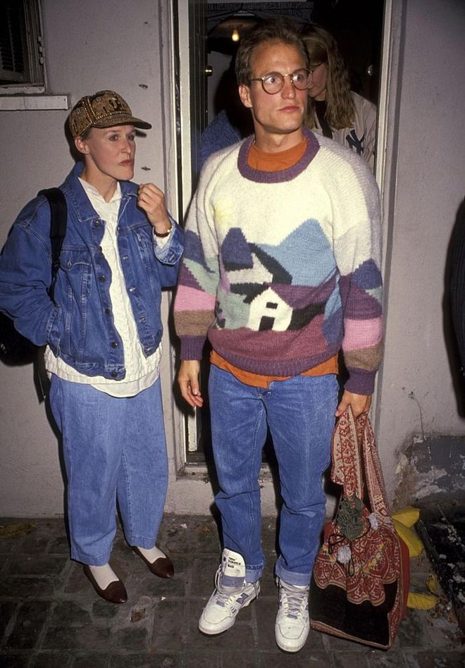 Judging by the ensembles on these two, anything was possible in the early '90s....