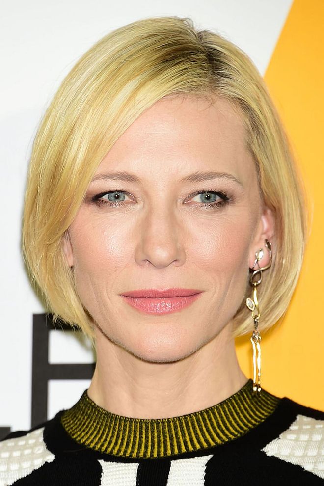 This short angled chop is perfect for Cate Blanchett and anyone else who has strong features and stunning bone structure.