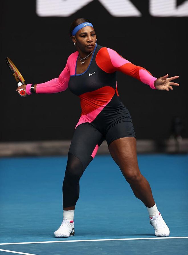 Serena Williams Pays Tribute To Sports Champion Flo-Jo In An Asymmetric Tennis Unitard