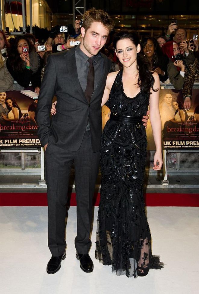 The former costars had one of the most magical relationships of the decade, or so Twilight fans thought. Being cast as star-crossed lovers Bella Swan and Edward Cullen in 2008, it's unsurprising that Kristen Stewart and Robert Pattinson reportedly had chemistry from the start. At the time, Stewart was still dating Michael Angarano, per E! News, but once that relationship tailed off in early 2009, the costars became inseparable.

Their relationship first encountered trouble in 2012 when Stewart was photographed kissing movie director Rupert Sanders. Despite a brief reconciliation, Stewart and Pattinson split for good in May 2013. In an interview with Howard Stern in November of this year, Stewart revealed, "We were together for years, that was my first [love]."

Photo: Getty