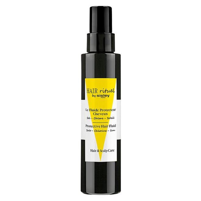 Lots of things—from the sun’s rays to chlorinated pool water—can warp or fade hair colour, weaken follicles and damage the scalp. Give hair the protection it needs against chemical processes and the elements with this nourishing tonic, which coats hair with a protective 
UV-filtering film and infuses it with a fresh, summery scent.

Hair Rituel Hair Protective Fluid, 
$120, Sisley