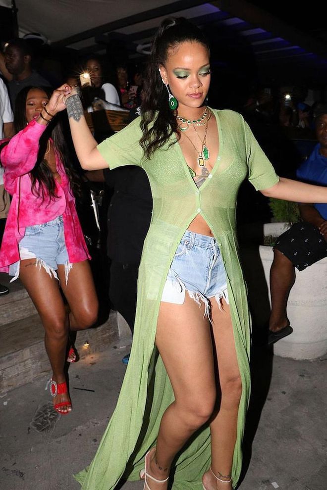 Rihanna Green Outfit