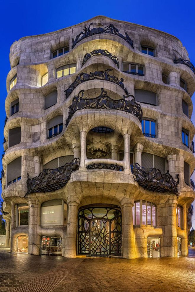 Named after the businessman who commissioned it, Casa Milà is often referred to as La Pedrera (the Quarry) by locals because of its undulating gray stone facade.