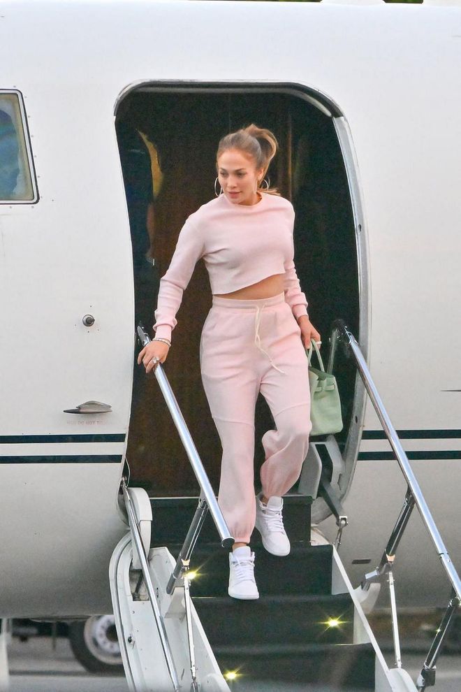 Jennifer Lopez Sweats Private Jet