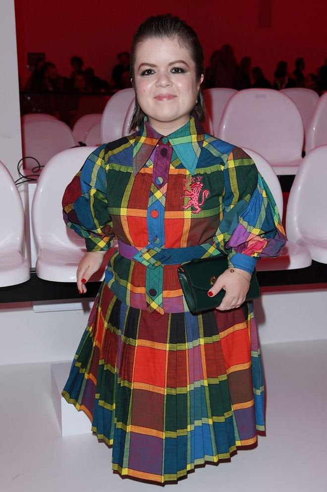 Sinead Burke wore a multi-coloured checked Gucci dress.

Photo: Getty Images