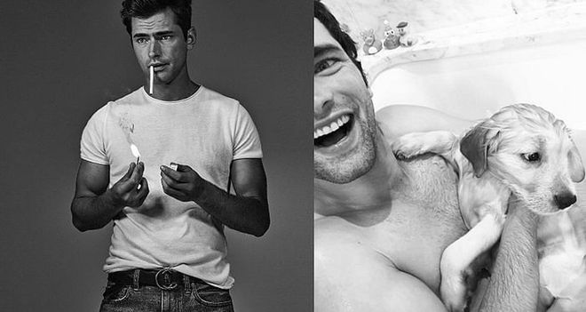 Has starred in many fashion campaigns but more importantly, he takes baths with his puppy. Follow at: @seanopry55