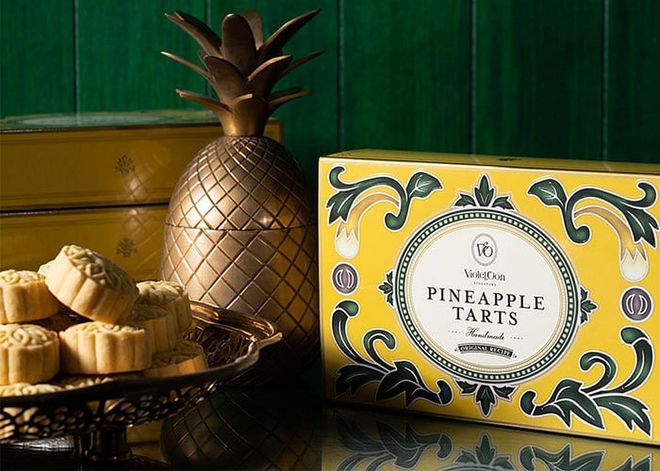 Hand-formed and made fresh daily, the Pineapple Tarts from Violet Oon feature a buttery, Portuguese-inspired pastry with a Peranakan-style pineapple jam made from fresh pineapple slow-cooked with cinnamon for a mix of sweet and savoury. 