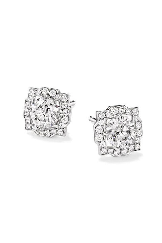 The epitome of understated elegance, a pair of diamond studs can be just the right amount of sparkle. The geometric bezel of this Harry Winston pair also make them a little out of the ordinary.
Belle diamond ear studs, POA, Harry Winston