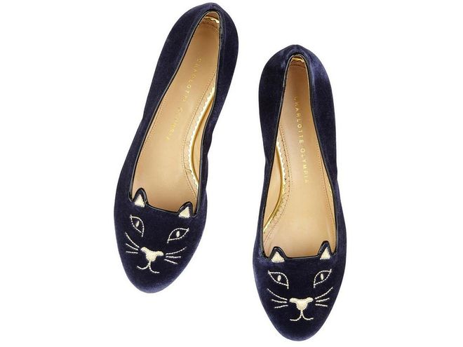 It's unusual for something quite so kitsch to become such a cult product, but Charlotte Olympia's twist on the gentleman's smoking slipper has become just that. Fun fashion at its finest.