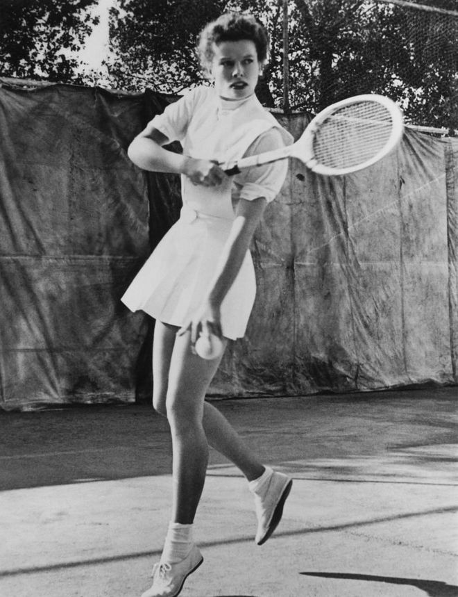 The iconic actress―seen here in 1935―was a longtime tomboy known for keeping active, and was particularly fond of golf and tennis
Photo: Getty