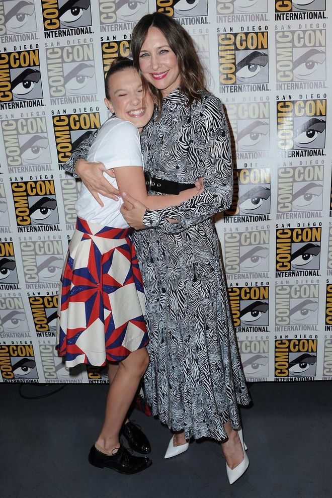 Millie Bobby Brown and Vera Farmiga posed together.
Photo: Getty