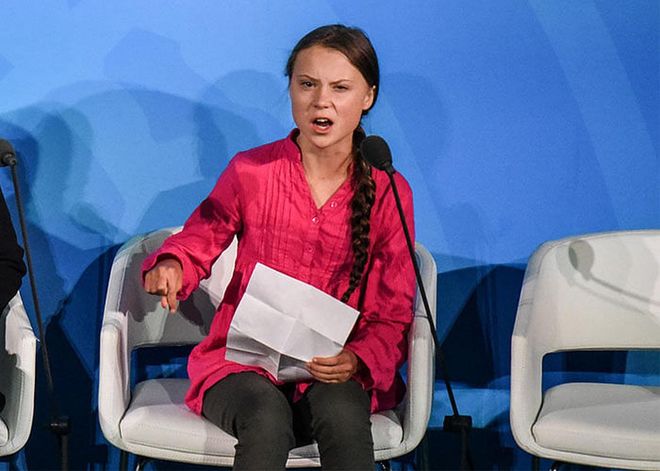 Sixteen-year-old Swedish environmentalist Greta Thunberg is fighting the good fight for our environment. She delivered an impassioned speech about global warming at the 2019 United Nations Climate Action Summit that resonated worldwide.