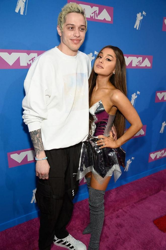 We're still not over Ariana Grande and Pete Davidson's whirlwind romance, which was first reported shortly after the singer split from Mac Miller in May 2018. From their quick engagement to their marriage plans to moving into a $16 million apartment together in New York, the couple's relationship was like a real-life romantic comedy.

However, Grande and Davidson ended their engagement in October 2018, a month after ex-boyfriend Miller sadly passed away. The pop star referenced her ex by name in single "Thank U, Next."

Photo: Getty