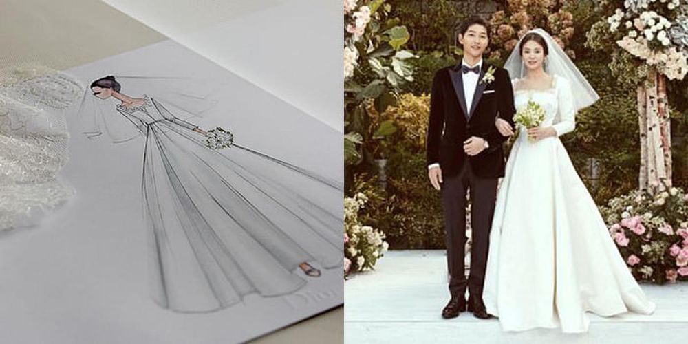 song hye kyo dior wedding dress
