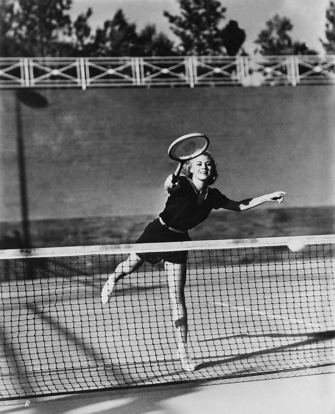 The all-American actress was known for her graceful dancing, and brought that sense of balance to the court
Photo: Getty