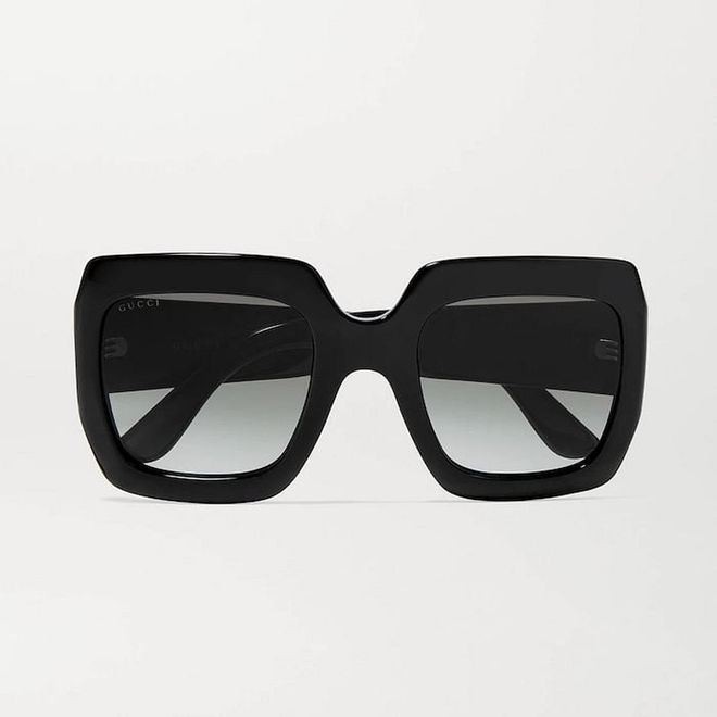Pop Web Oversized Square-Frame Acetate Sunglasses, $360, Gucci at Net-a-Porter