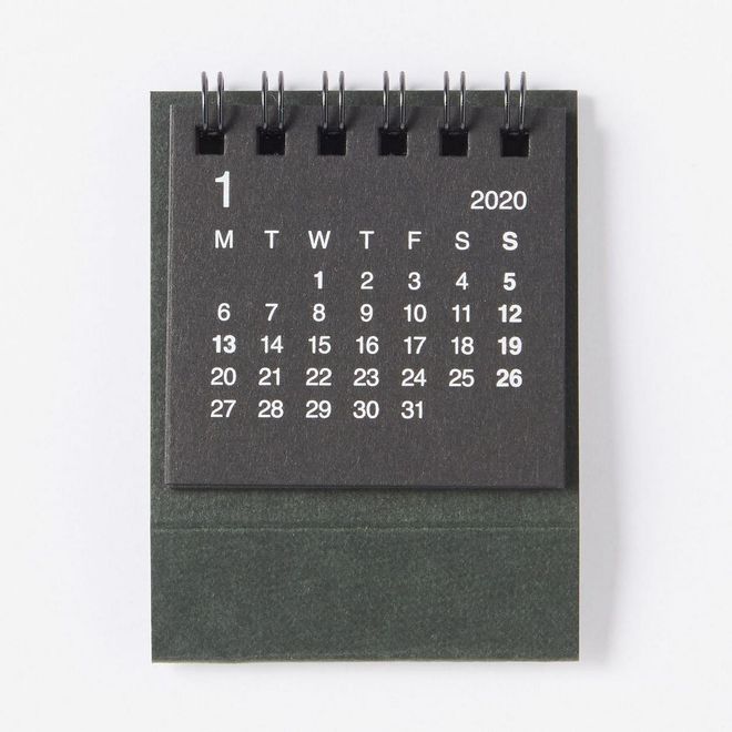 Sometimes, all you need is something simple to maximise productivity and small enough to keep your desk clutter free. This Muji mini desk calendar does just the trick. 