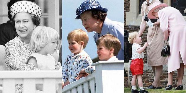 Queen Elizabeth and Grandchildren