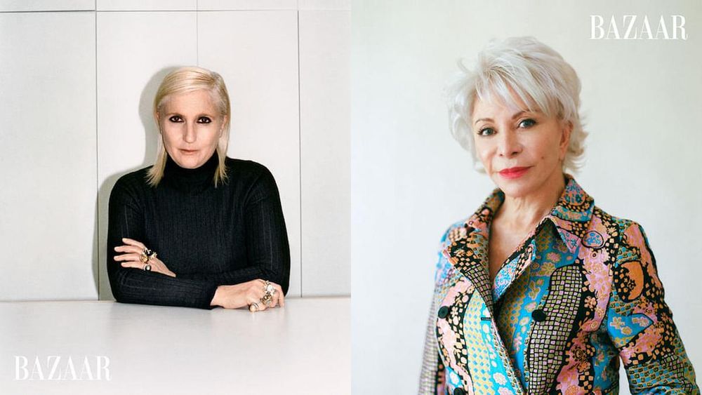 From left: Maria Grazia Chiuri of Dior (Photo: Kira Bunse) and novelist Isabel Allende (Photo: Pavielle Garcia) 