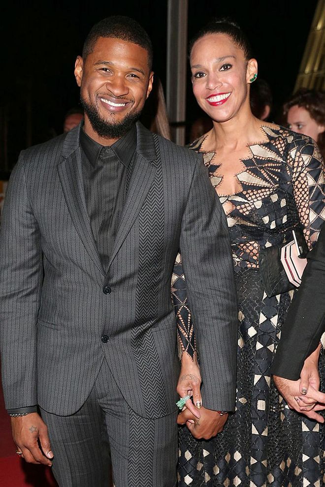 Usher and his wife of two years, Grace Miguel, separated this past March. In a joint statement to Us Weekly, the former lovers said: “We remain deeply connected, loving friends who will continue supporting each other through the next phases of our lives. The enormous amount of love and respect that we have for each other will only increase as we move forward.”

Photo: Getty