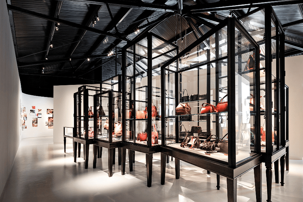 A display in the Delvaux Museum which is located within the headquarters. Photo: Courtesy of Delvaux