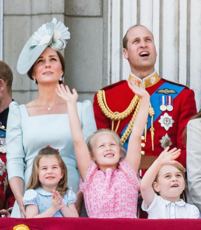 Another fun balcony moment for George and Charlotte! This time, the little royals were joined by Savannah Phillips for the Queen's annual birthday celebration.
Photo: Getty 
