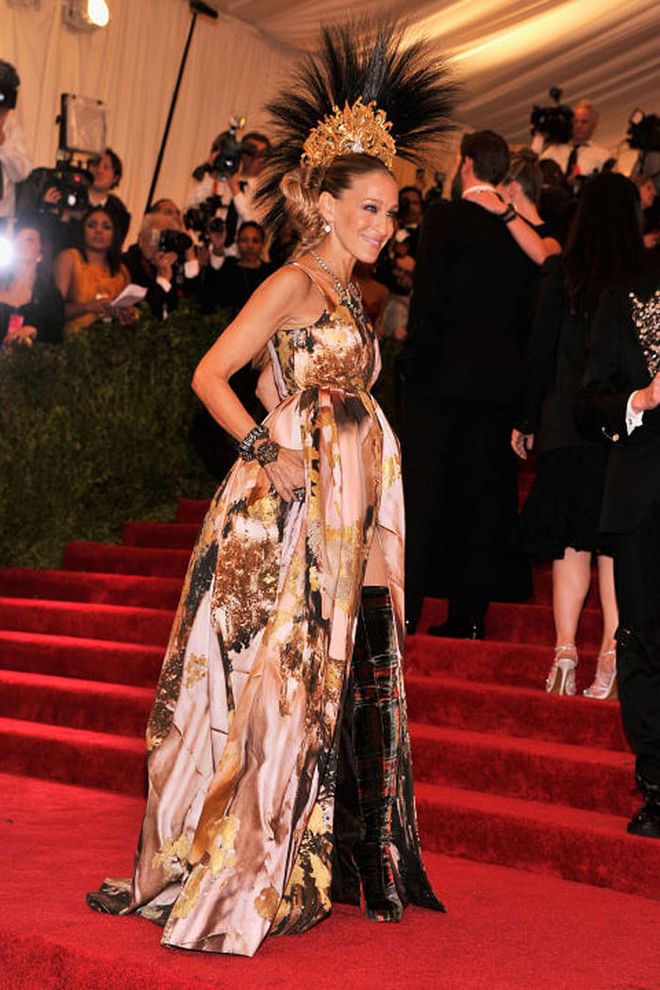 As an actress, Sarah Jessica Parker has an unusual relationship with fashion: she's as stylish on the screen as she is on the red carpet. Her Sex in the City character Carrie's tutu and Manolo obsession drew widespread admiration, but her dedication to dressing in Fendi sequined sheaths with matching handbags or extraordinary headpieces at the Met Gala are a lesson in the DNA of personal style.