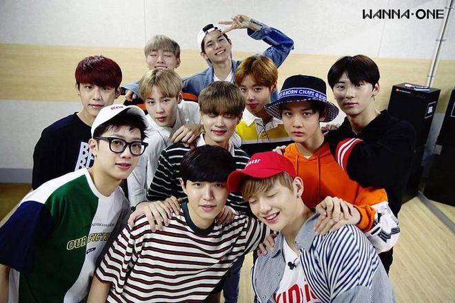 Fresh off the competition stages from Produce 101, the boys get together for their first live broadcast on VLIVE, a popular video platform that connects variuos South Korean stars and their fans. This was taken in their practice studio, prepping for their highly anticipated debut as a team. Photo: Facebook