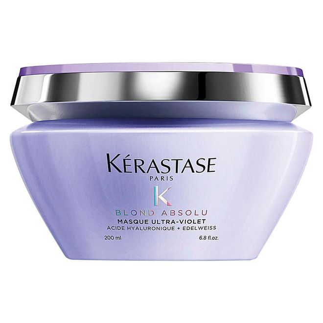 Keep your colour as vibrant as when you left the salon with this non-staining purple mask, which removes unwanted brassy tones to keep blonde highlights luminous. 

Blond Absolu Masque Ultra-Violet, $69, Kérastase