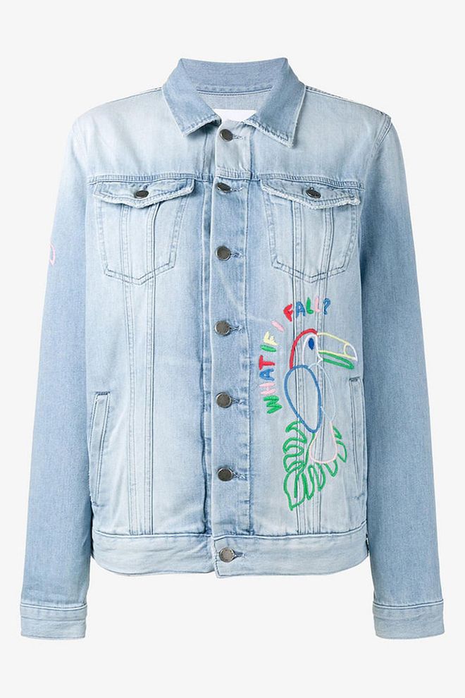 Make your jacket the focus of your outfit with Mira Mikati's embellished version, which comes adorned with a multi-coloured, beaded parrot motif.
Embellished jacket, £275, Mira Mikati at Browns
