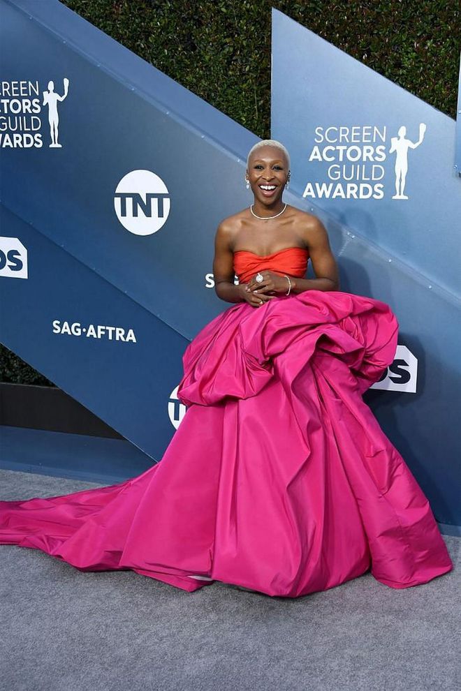 What: Custom Schiaparelli

Why: Talk about Schiaparelli pink. This dress is an Oscars-worthy stunner. Way to really bring it early in the season.