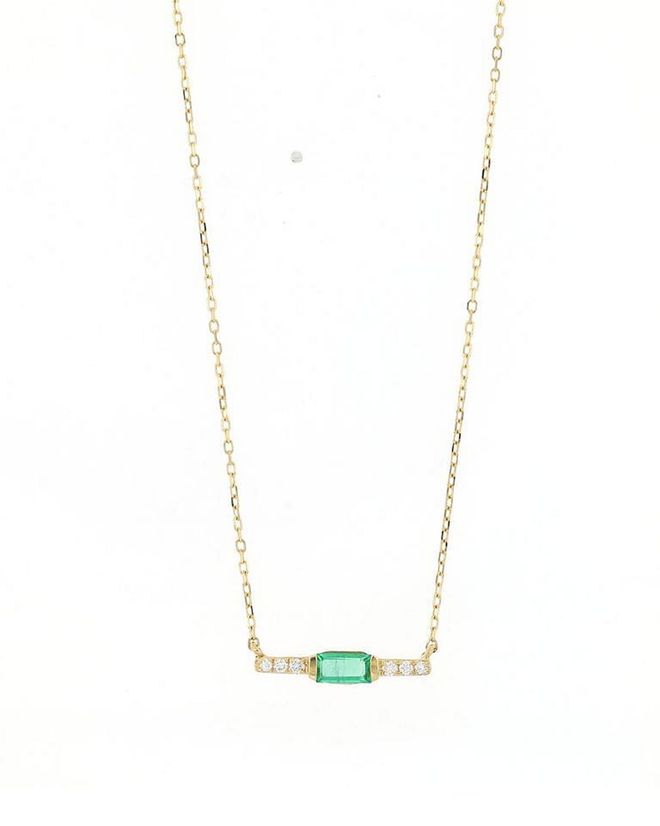 El Mar Baguette Emerald Pendant Necklace, $1,342, Bony Levy at Nordstrom
