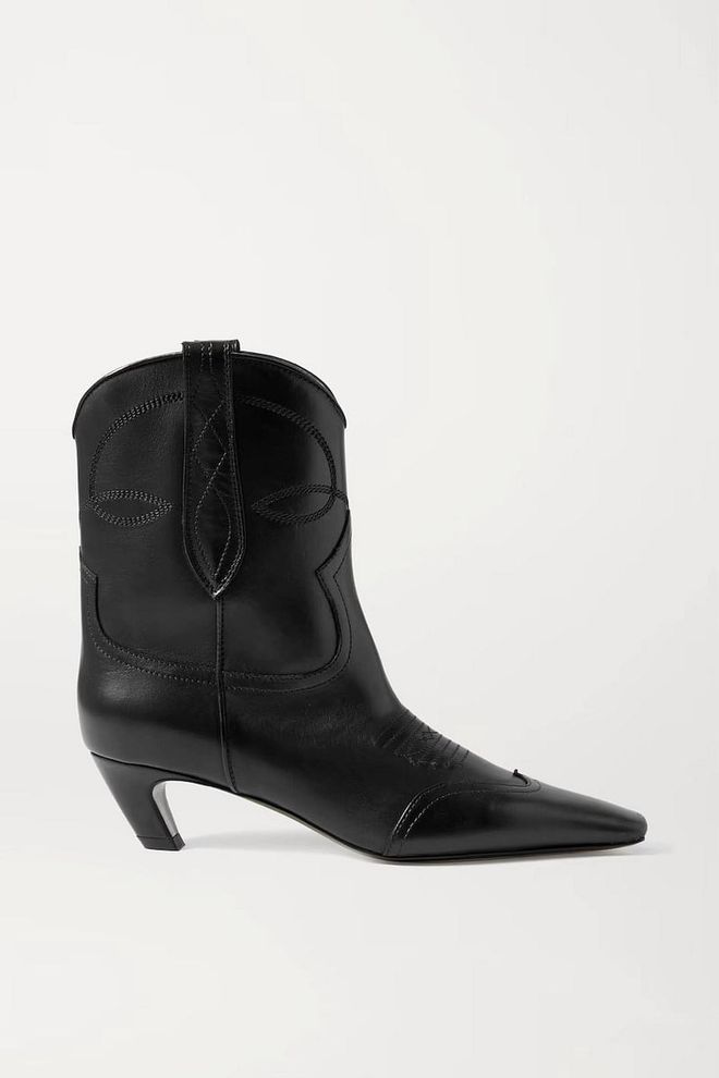 Dallas Leather Ankle Boots, $1,307, Khaite at Net-a-Porter