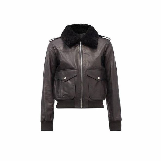 Kenzie Shearling-Collar Leather Bomber Jacket, $2,953, Nili Lotan at Matchesfashion
