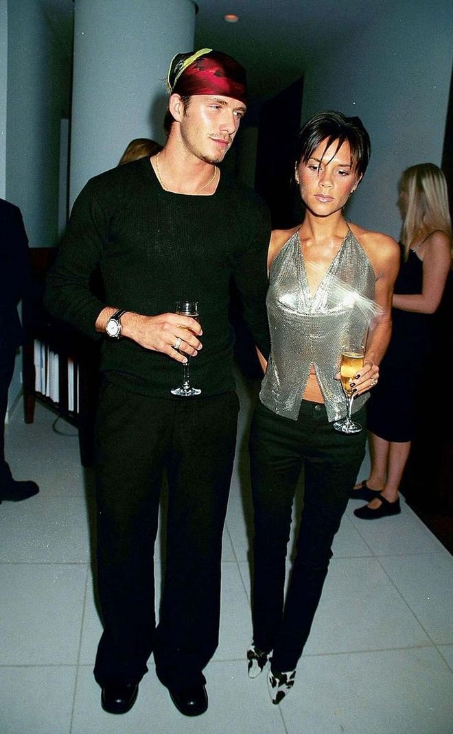 Posh and Becks at a London party, 1999. Photo: Getty 