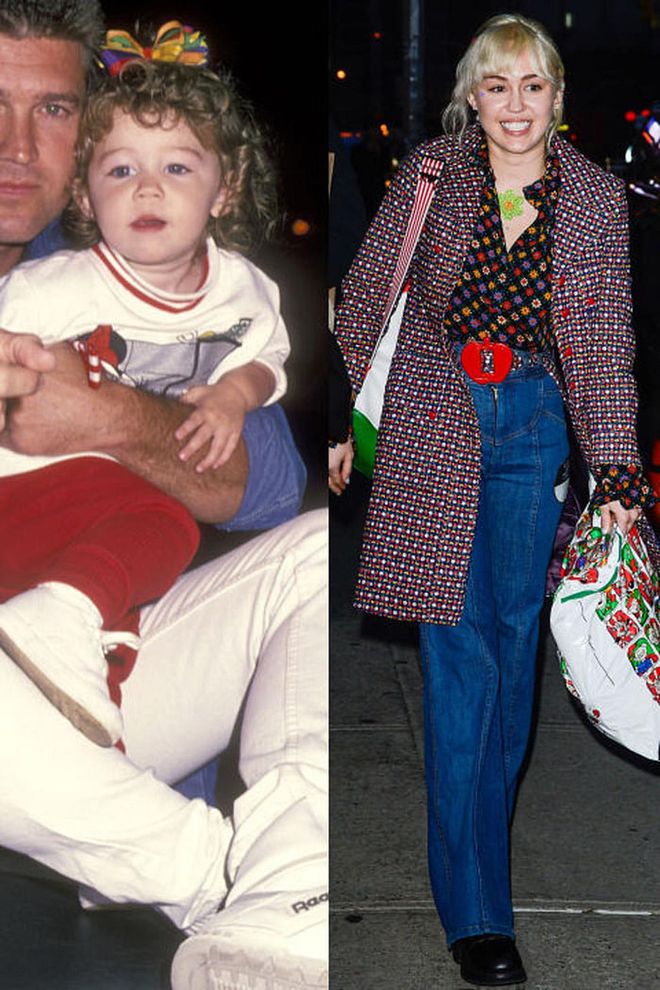 Colour and a bold statement has clearly always been Miley's thing. Photo: Getty