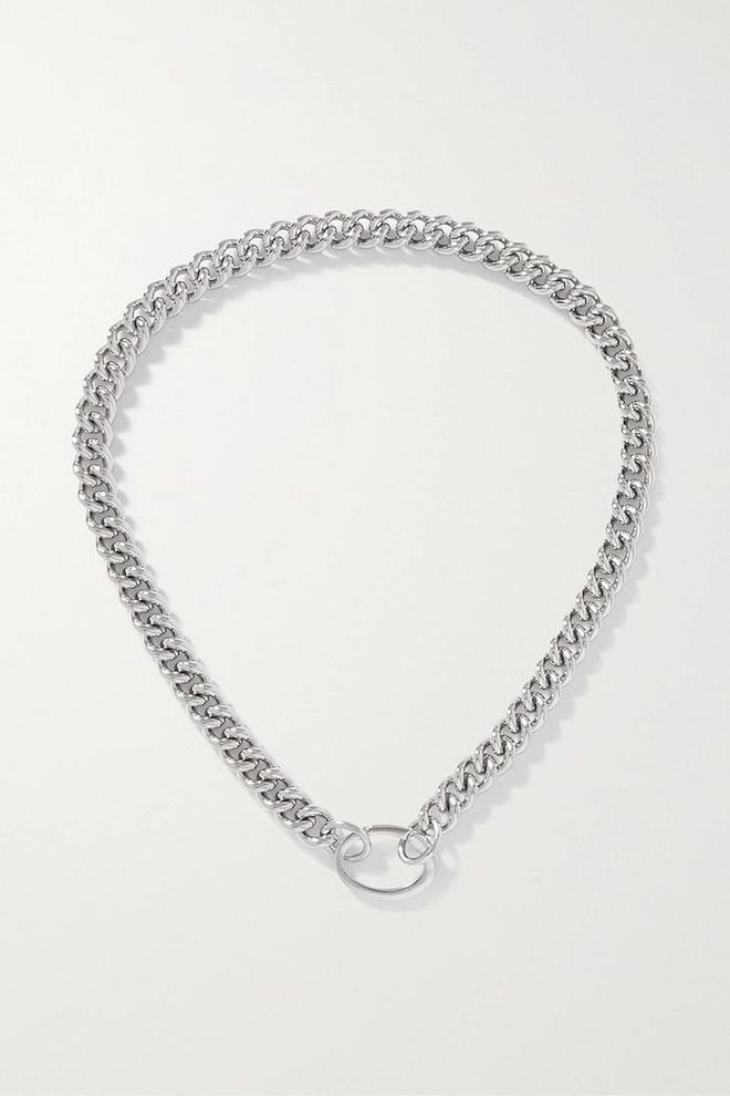 Presa Platinum-Plated Necklace, $367, Laura Lombardi at Net-a-Porter