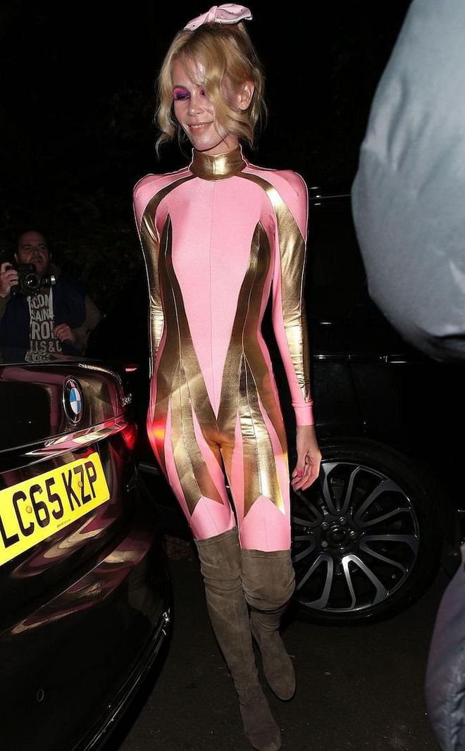 dressed as Power Ranger to Jonathan Ross' 2017 Halloween party. Photo: Getty 