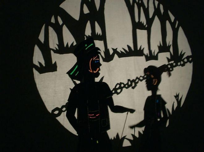 Shadow puppetry workshop at Paper Monkey Theatre