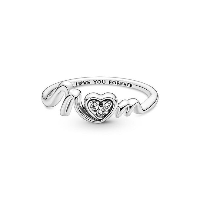 Mom Pavé Heart Ring, $89