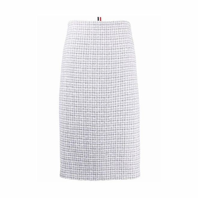 Tweed Pencil Skirt, $3,060, Thom Browne at Farfetch
