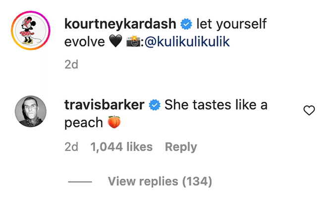 Travis Barker's Comment