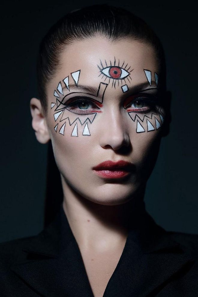 Bella Hadid plays make-up muse in Dior's Halloween film, modelling three different beauty looks created by Peter Philips, Dior Make-up’s creative and image director.

Photo: Parfums Christian Dior