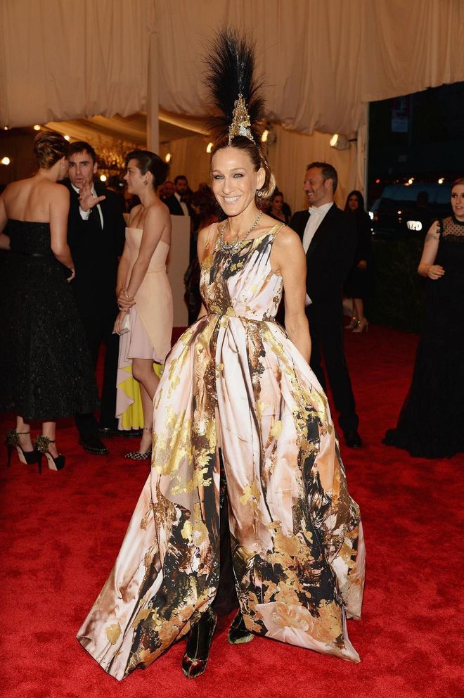 In Giles Deacon at the "PUNK: Chaos To Couture" MET Gala, 2013