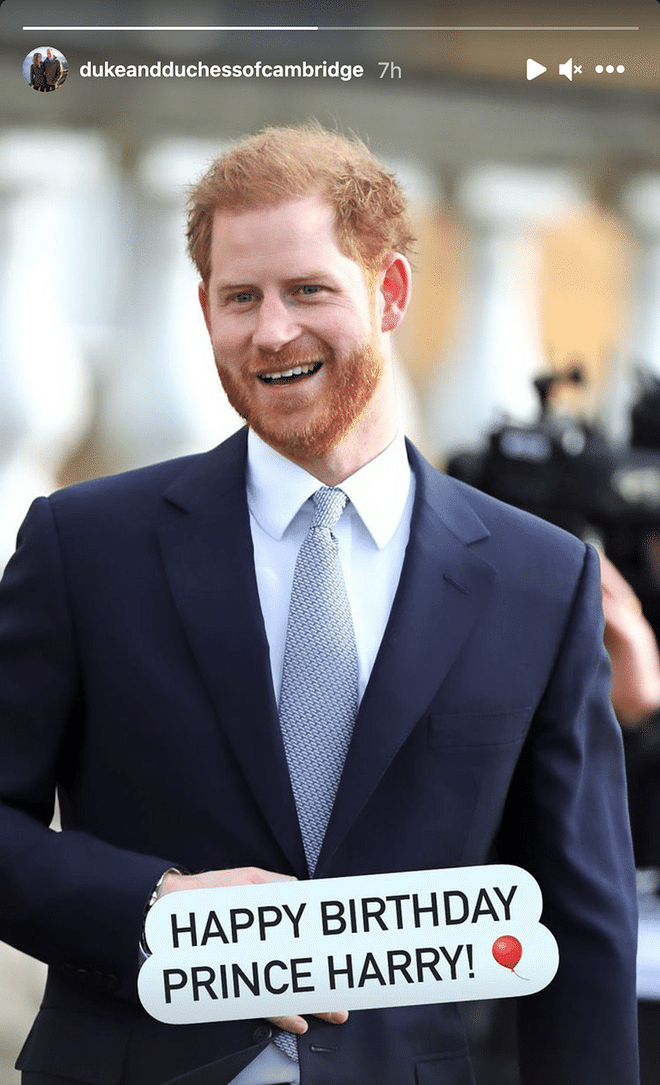 The Royal Family Celebrates Prince Harry's 37th Birthday On Instagram Stories